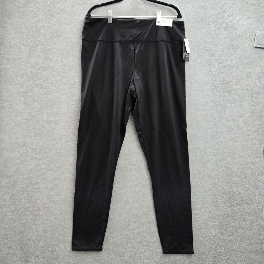 Maurices Women Legging XL LONG Black Lycra Nylon Activewear 27" Inseam NWT